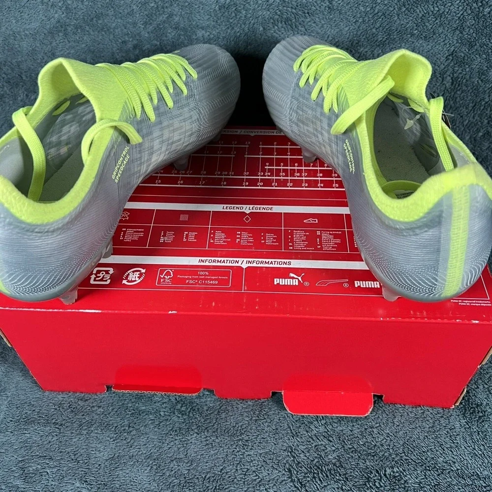 PUMA Women's Ultra 3.4 Firm Ground‎ Diamond Soccer Cleats Silver Fizzy Size 6.5